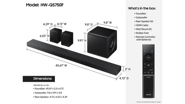 Samsung Q Series Soundbar 5.1.2 Ch Dolby Atmos Wireless-6