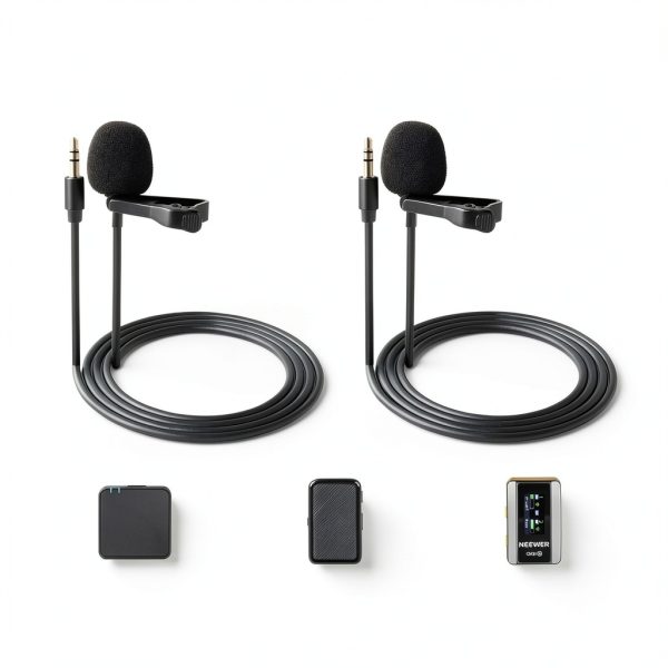 Neewer 2 Pack Lavalier Lapel Microphone Omnidirectional-2