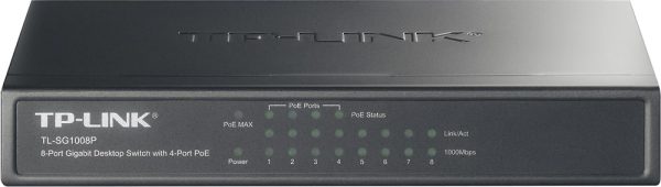 TP Link 8 Port Gigabit Ethernet Switch 4 Port PoE-0