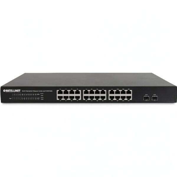 Intellinet 24 Port Gigabit Ethernet Switch SFP Rackmount-2