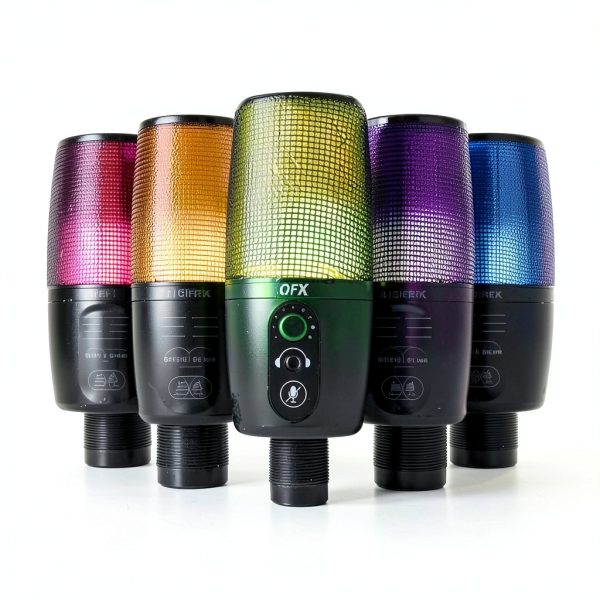 QFX M-192 USB Microphone RGB Lights Gaming Streaming-6