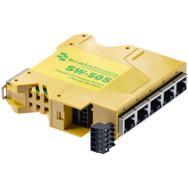 Brainboxes Industrial Ethernet Switch DIN Rail Compact 5-4