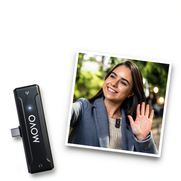 Movo WMX2C Wireless Microphone USB C Content Creators-2