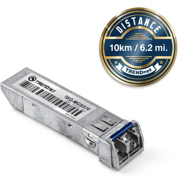 TRENDnet SFP to RJ45 Mini GBIC Single Mode LC Module 10km-1