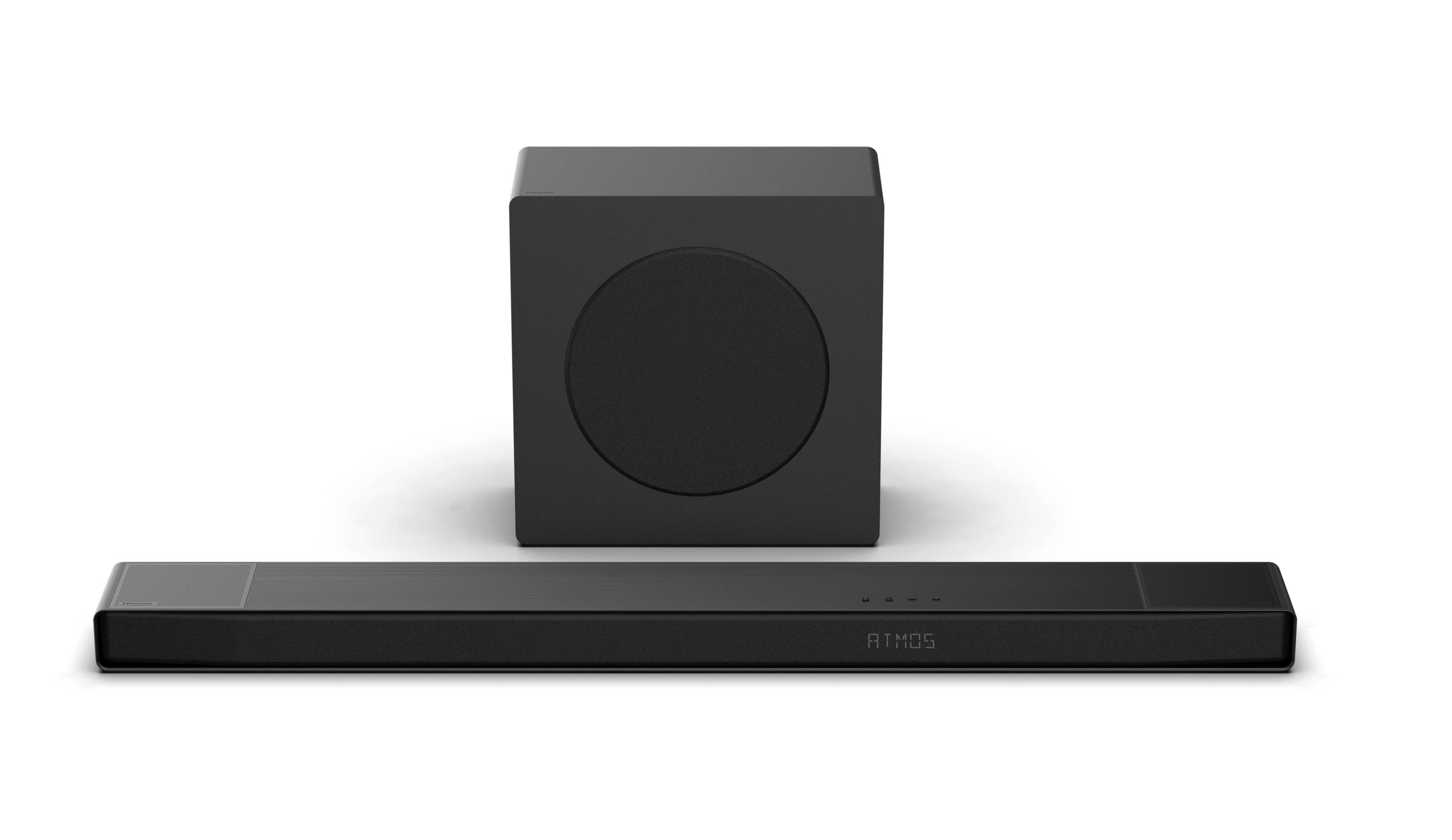 Hisense AX3120Q Soundbar and wireless subwoofer setup in a modern living room