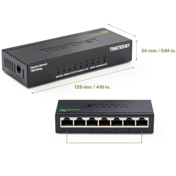 TRENDnet 8 Port Gigabit Switch GREENnet Metal Mini-1