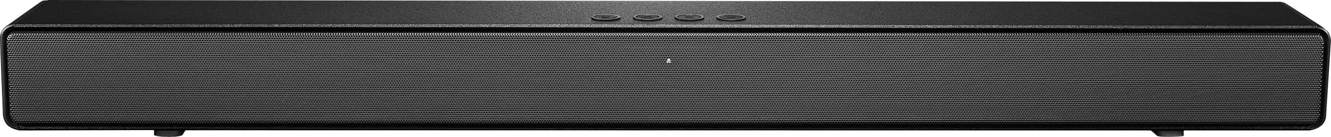 Insignia Soundbar connected to a TV in a living room
