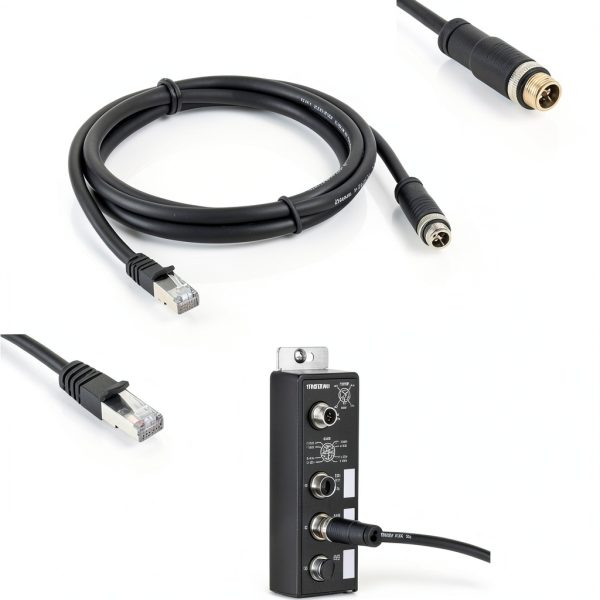 Trendnet M12 RJ45 Industrial Ethernet Cable 2m Black-1