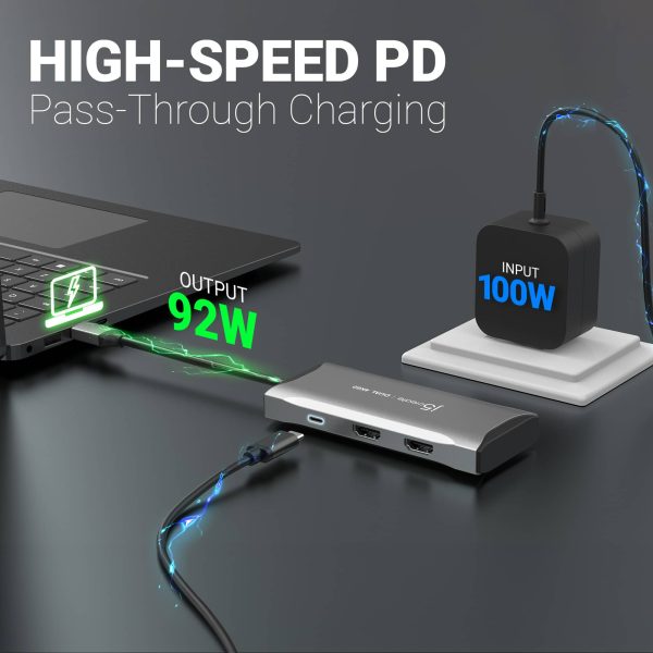 JCD396 USB-C Dual 4K60 Mini Dock HDMI Workstation-4