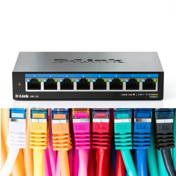 D Link 8 Port 2 5Gb Unmanaged Network Switch Fanless-2