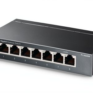 TP Link 8 Port Gigabit Switch Unmanaged Black Network Hub-0