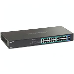 TRENDnet 26 Port Gigabit PoE Switch 24x30W Ports SFP Slots-0