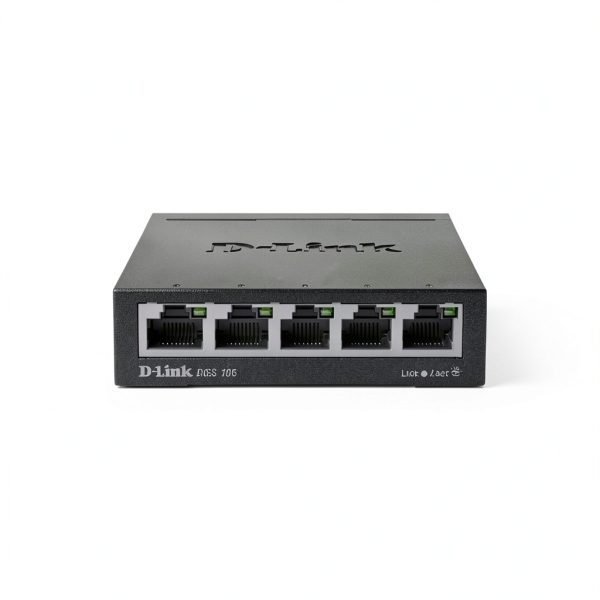 D Link 5 Port Gigabit Switch Metal Fanless Plug Play-2