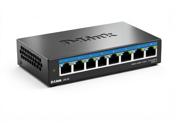 D Link 8 Port 2 5Gb Unmanaged Network Switch Fanless-3