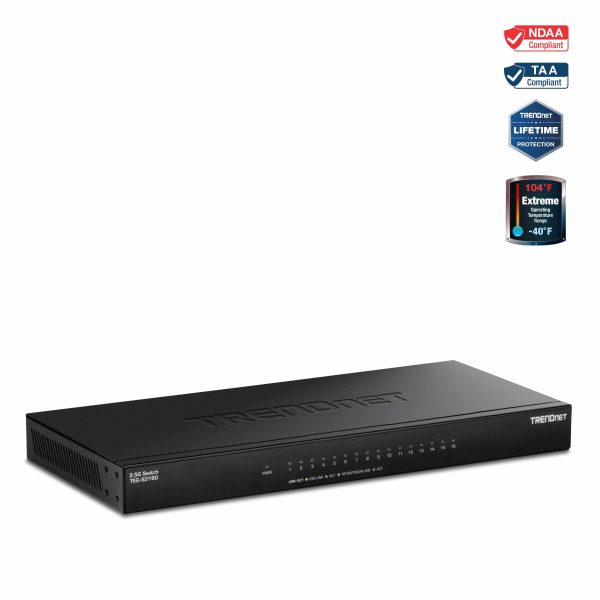 TRENDnet 16 Port Unmanaged 2 5G Switch Fanless Design-9