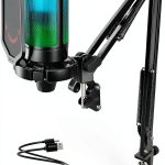 FIFINE A6T RGB USB Microphone for Gaming Streaming-0