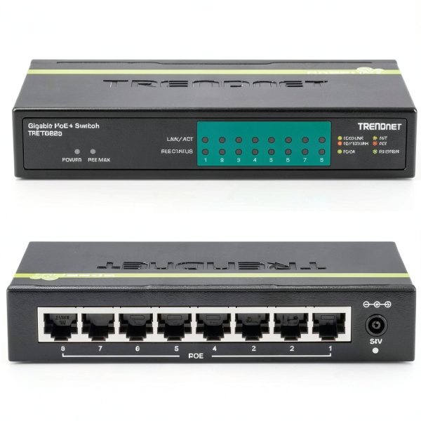 TRENDnet 8 Port Gigabit PoE Switch Metal Sturdy Plug Play-6