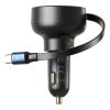 Pavo 30W Car Charger Retractable Cable Dual Port Fast-0