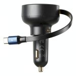 Pavo 30W Car Charger Retractable Cable Dual Port Fast-0