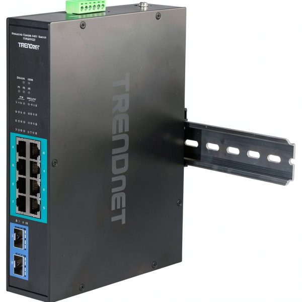 Trendnet 10 Port Industrial Gigabit PoE Switch DIN Rail-4