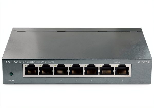 TP Link 8 Port Gigabit Switch Unmanaged Black Network Hub-1