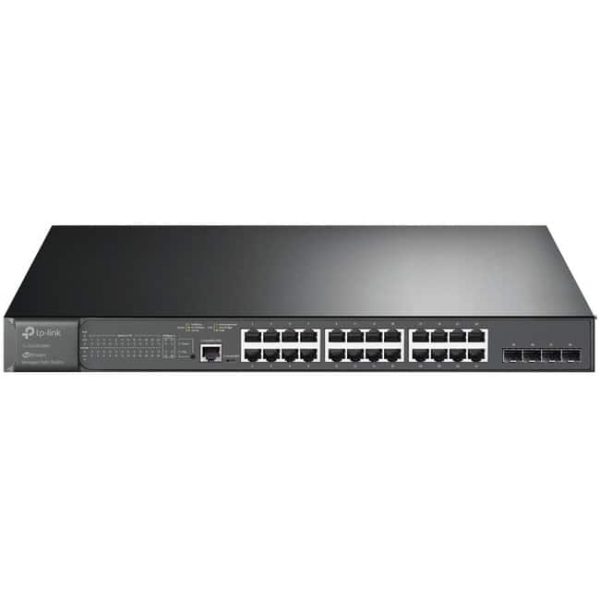 TP-Link 28-Port Gigabit PoE+ Managed Switch Network Solution-0