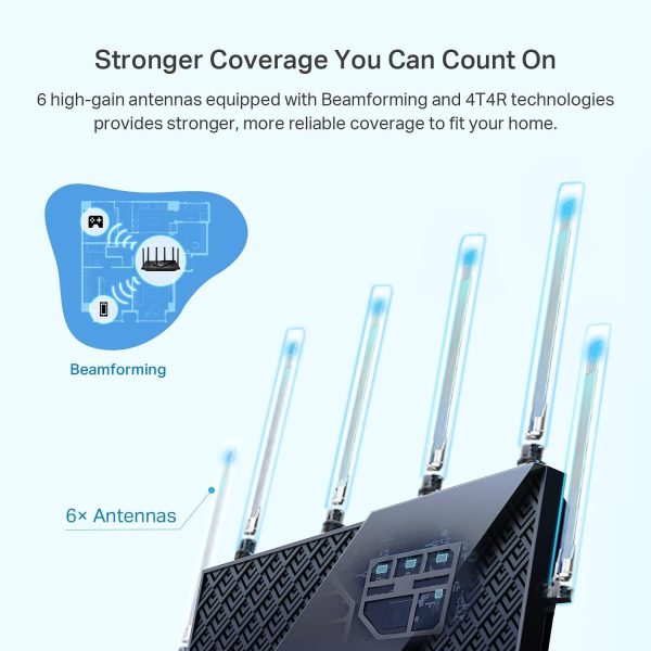 TP Link AX5400 WiFi 6 Router Gigabit Dual Band High Speed-4