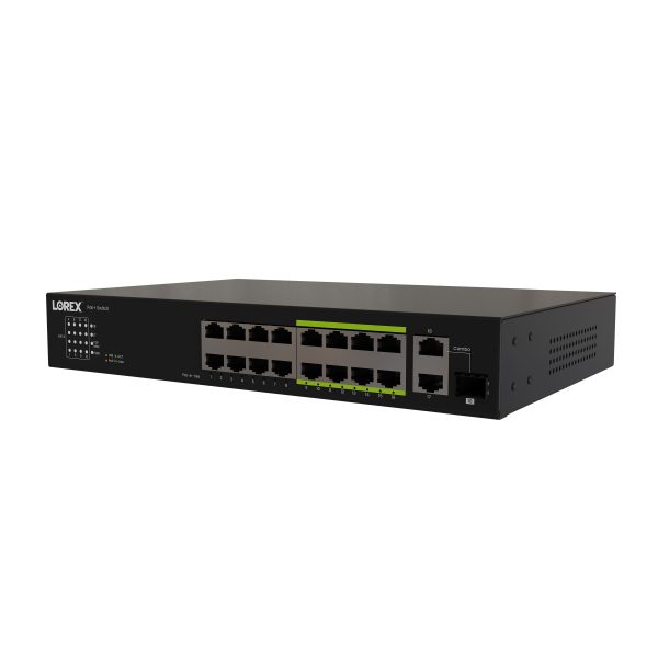 Lorex 16 Port PoE Switch ePoE 250W Security Camera Network-0