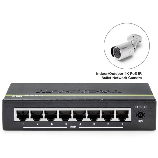 TRENDnet 8 Port Gigabit PoE Switch Metal Sturdy Plug Play-2