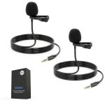 Neewer 2 Pack Lavalier Lapel Microphone Omnidirectional-0