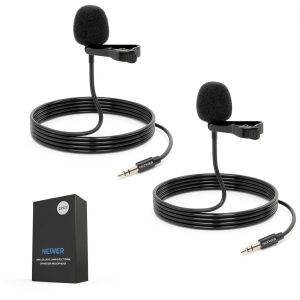 Neewer 2 Pack Lavalier Lapel Microphone Omnidirectional-0