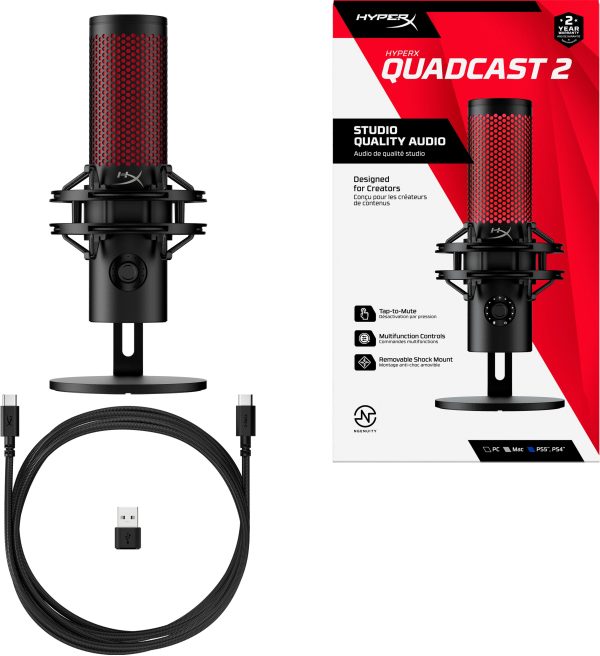 HyperX QuadCast 2 USB Microphone Studio Quality Streaming-17