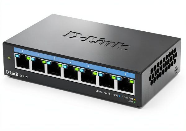 D Link 8 Port 2 5Gb Unmanaged Network Switch Fanless-5