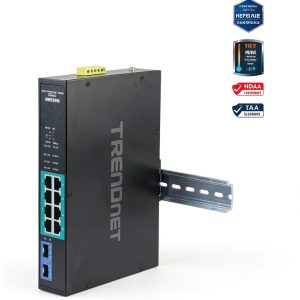 Trendnet 10 Port Industrial Gigabit PoE Switch DIN Rail-0