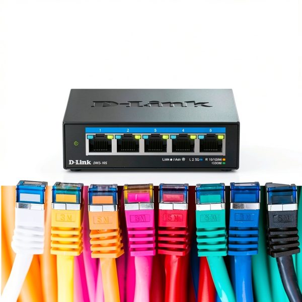 D Link 5 Port 2.5Gb Unmanaged Network Switch Fanless Plug-4