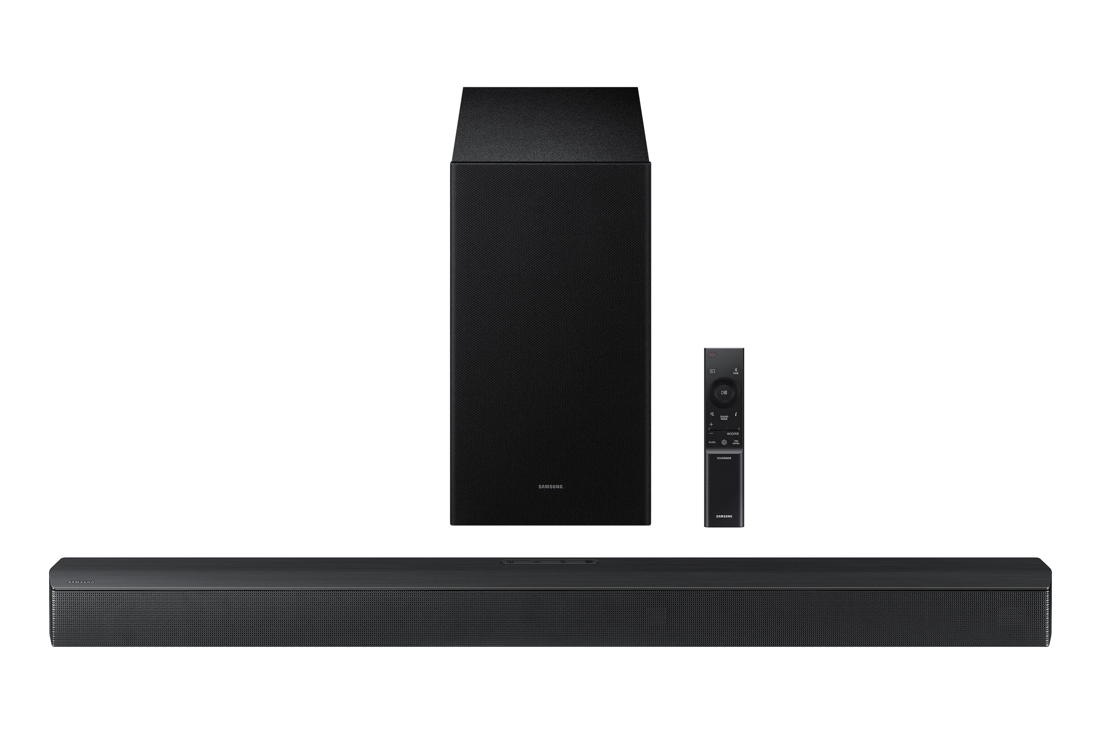 Samsung Soundbar setup in a modern living room