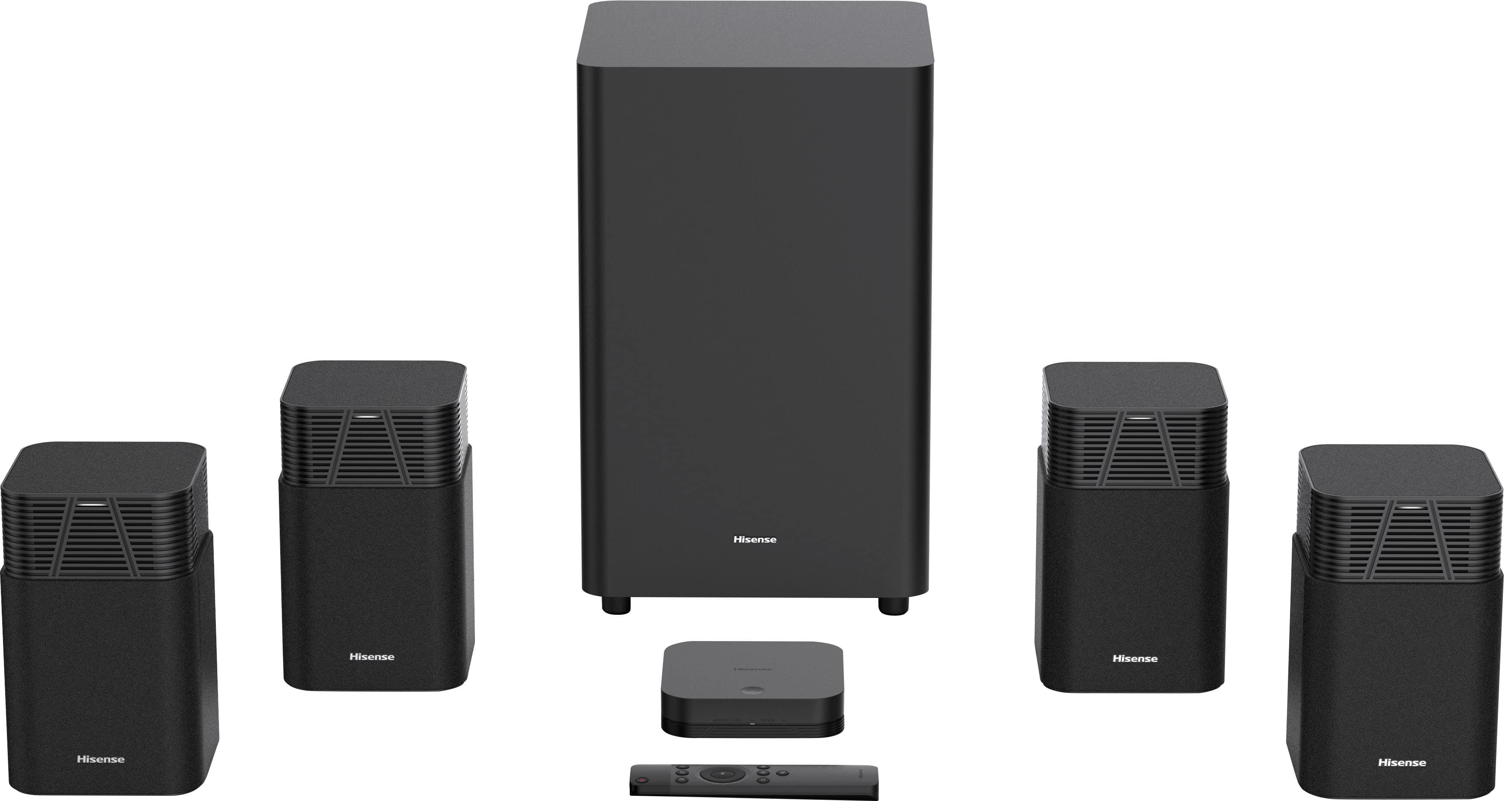 Hisense 4.1.2 channel soundbar setup in a modern living room