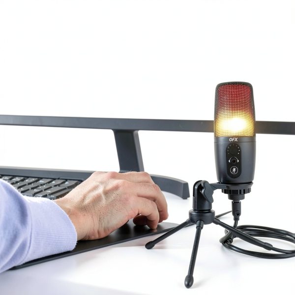 QFX M-192 USB Microphone RGB Lights Gaming Streaming-5