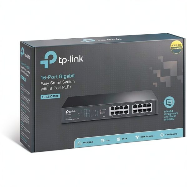 TP Link TL SG1016PE 16 Port Gigabit PoE Switch 8 Port PoE-4