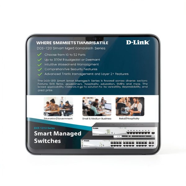 D Link 10 Port Gigabit Smart Managed PoE Switch 65W-4