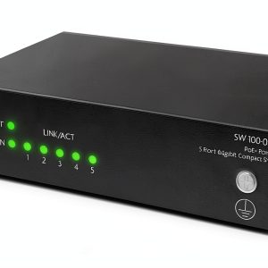 Luxul 5 Port Gb Multi Mount Switch with PD Power Black-0