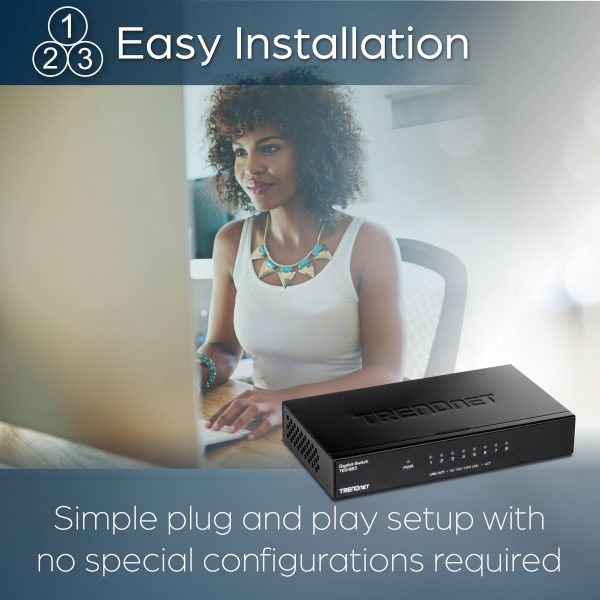 TRENDnet 8 Port Gigabit Desktop Switch Metal Fanless Design-10