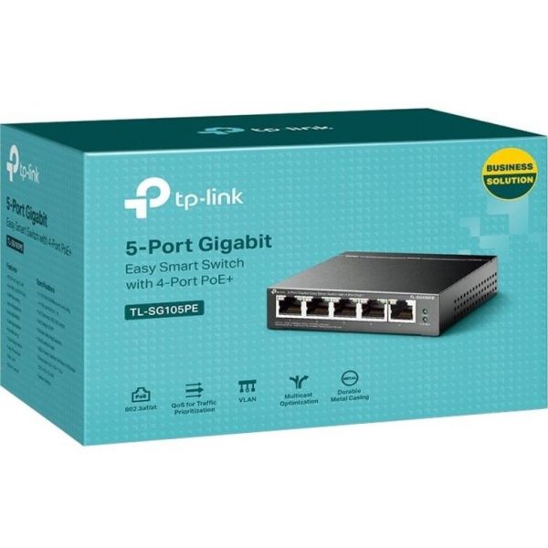 TP-Link 5-Port Gigabit Easy Smart Switch with PoE+-1