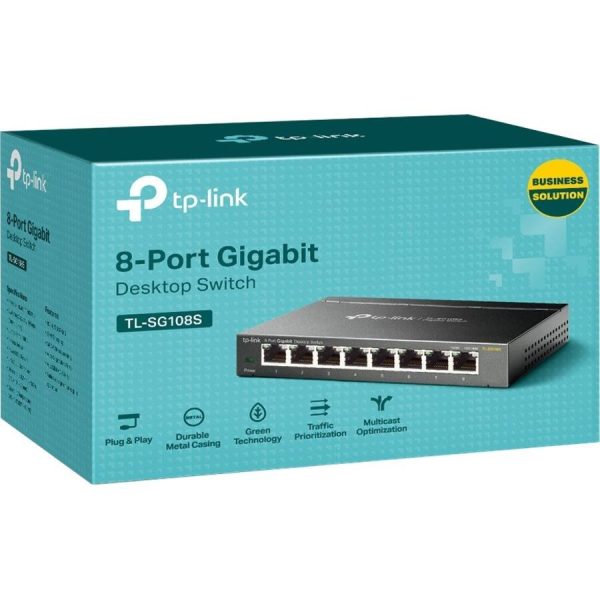 TP-Link 8-Port Gigabit Switch Desktop Metal Fanless Design-4