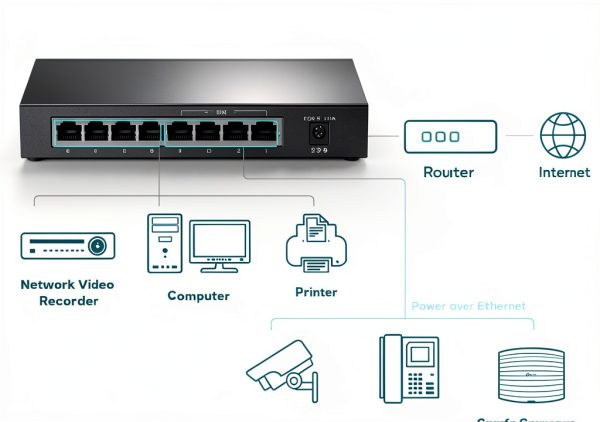 TP Link 8 Port Gigabit Unmanaged PoE Switch Black-4
