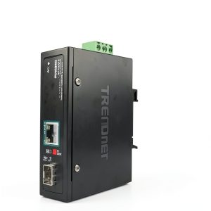 TRENDnet Industrial SFP to Gigabit PoE+ Media Converter-0