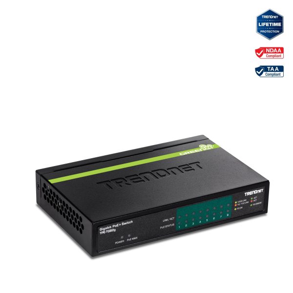 TRENDnet 8 Port Gigabit PoE Switch Metal Sturdy Plug Play-9