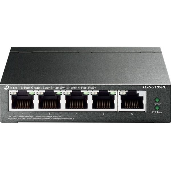 TP-Link 5-Port Gigabit Easy Smart Switch with PoE+-0