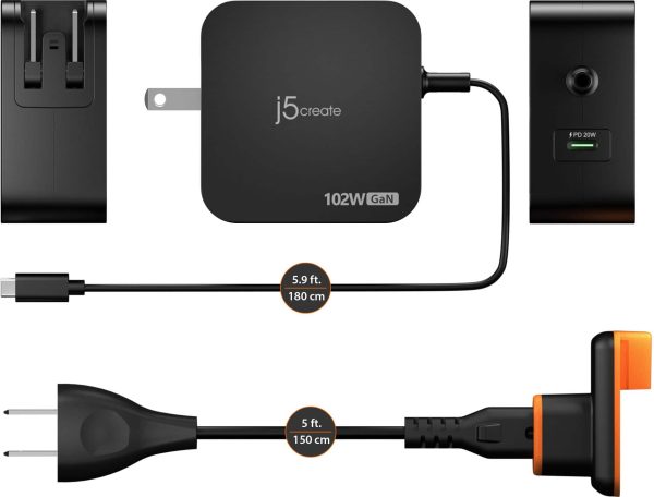 102W Nano Super Charger GaN Technology Dual USB-C Ports-2