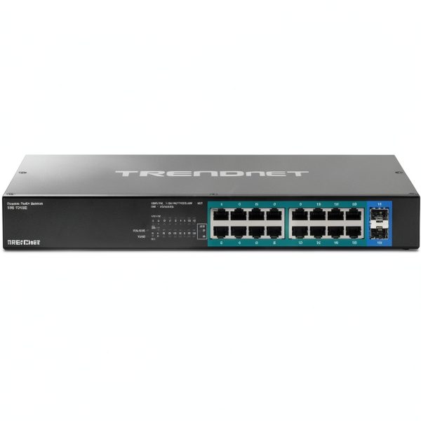 TRENDnet 18 Port Gigabit PoE Switch 16 PoE Ports 2 SFP Slots-2